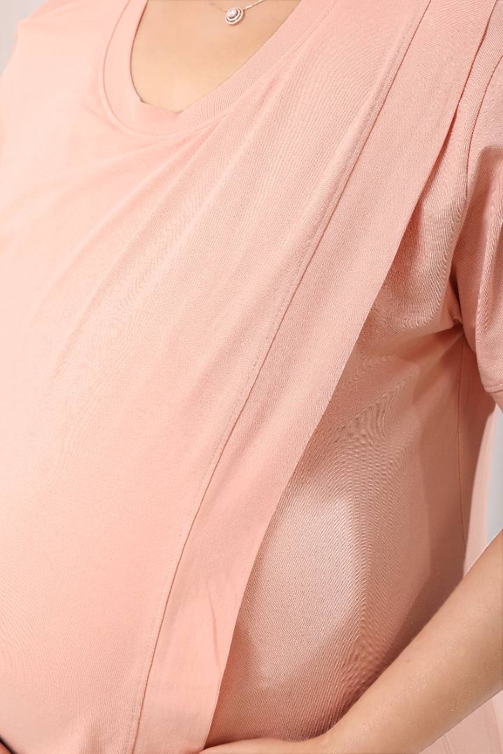 Old Rose Maternity Feeding Top