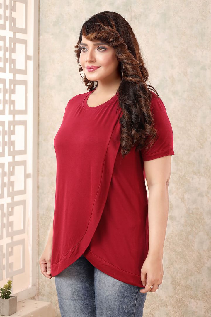 Feeding Maroon T shirt