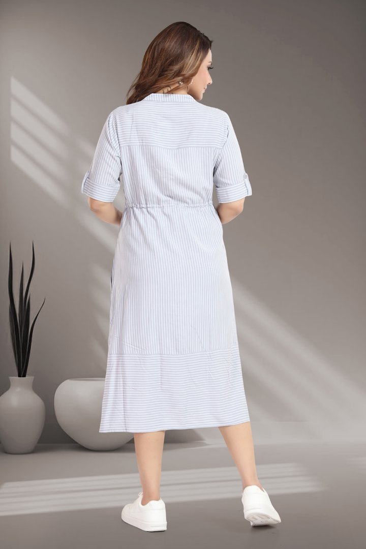 Soft Ash Maternity Striper Dress