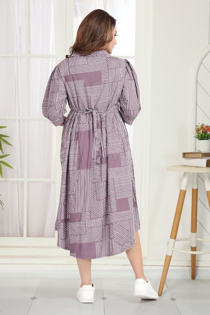 Pleasant Mauve Printed Feeding Dress