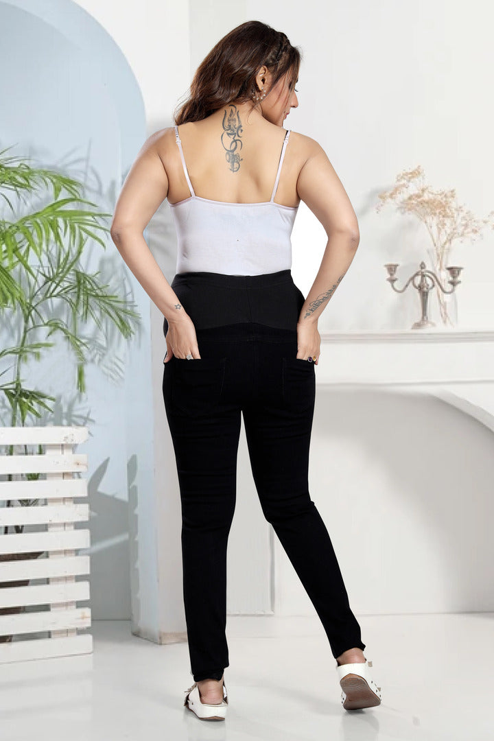 Black Denim Maternity Jeggings