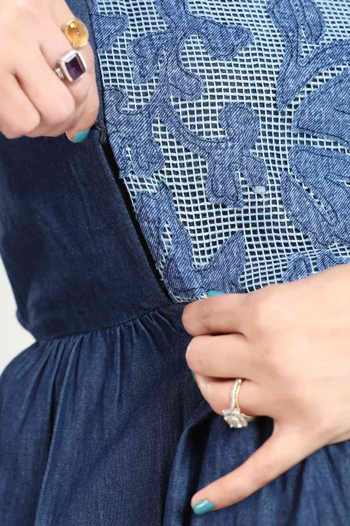 Dark Blue Denim Feeding Kurta