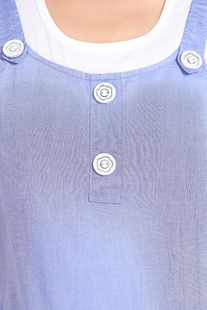 Denim Blue Pinafore Feeding Dress