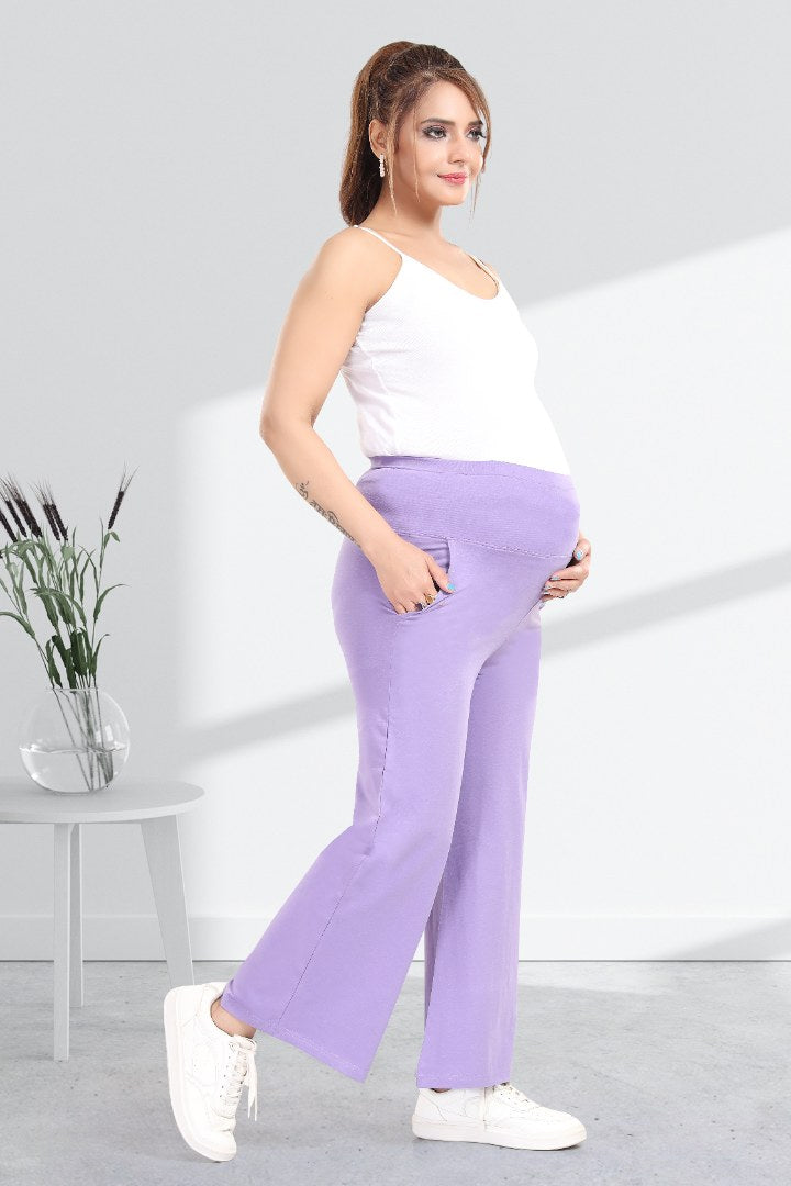 Lavender Blush Wide Leg Pregnancy Pant