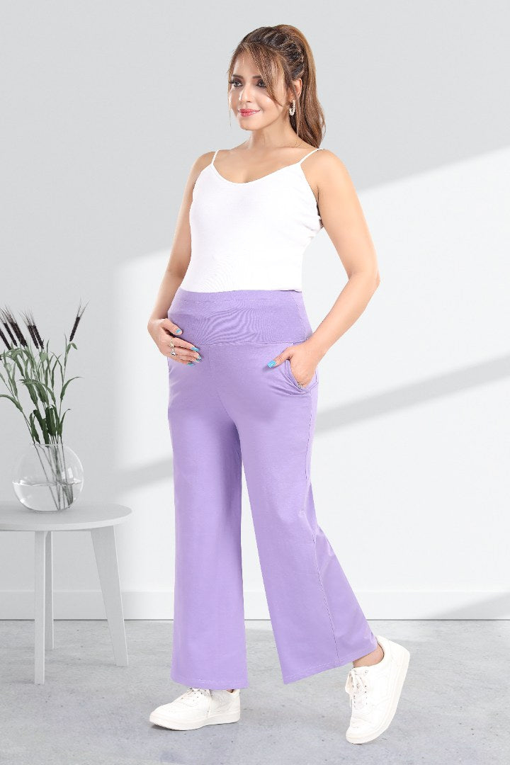 Lavender Blush Wide Leg Pregnancy Pant