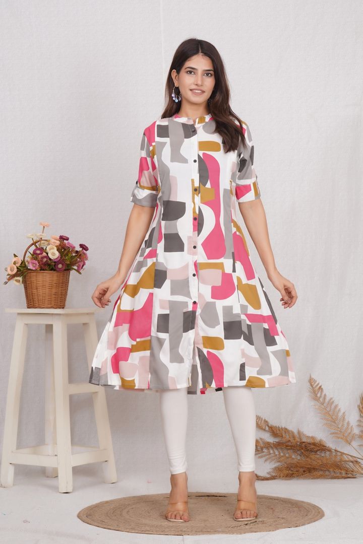Abstract Quirky Printed Maternity Kurti