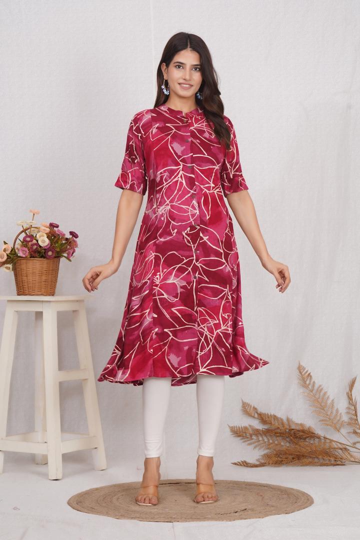 Charming Pink Feeding Kurti