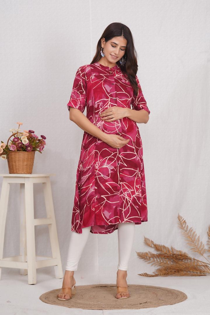 Charming Pink Feeding Kurti