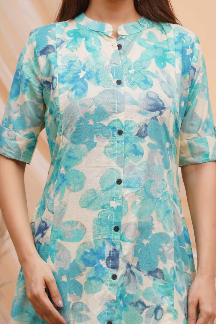 Surf Blue Maternity A Line Kurta