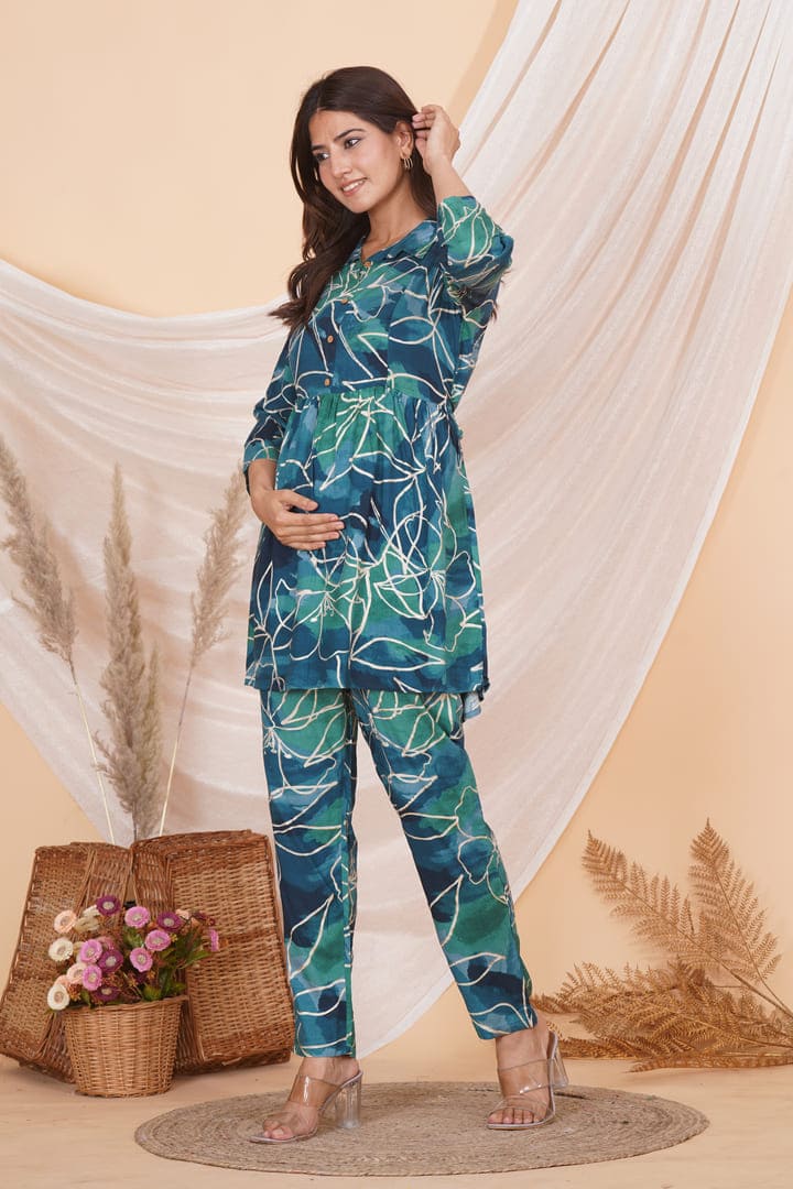 Sapphire Blue Maternity Coord Set