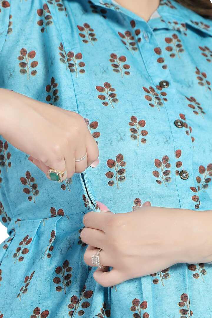 Blue AOP Feeding Dress
