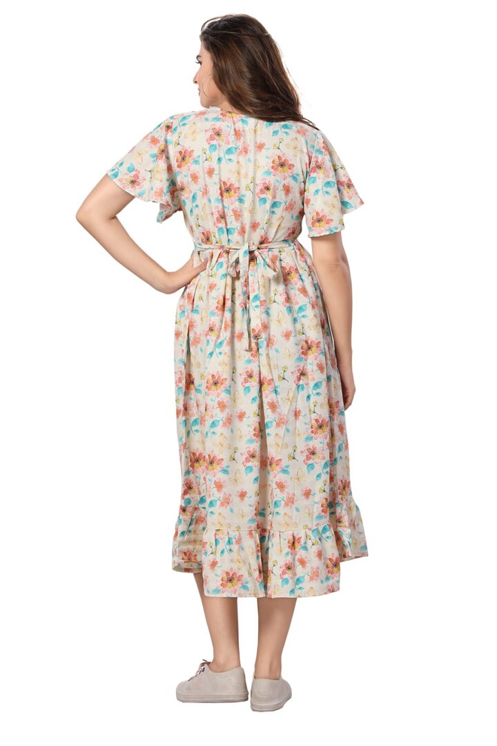 Floral Nursing Maternity Dress