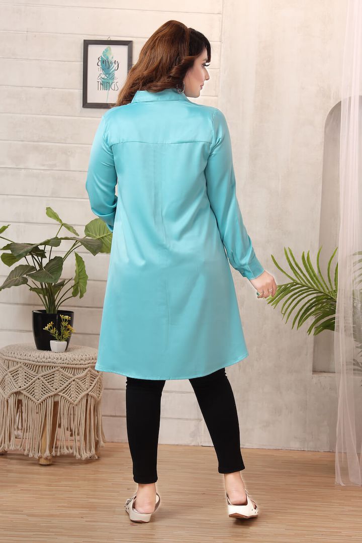 Aqua Blue Maternity Tunic