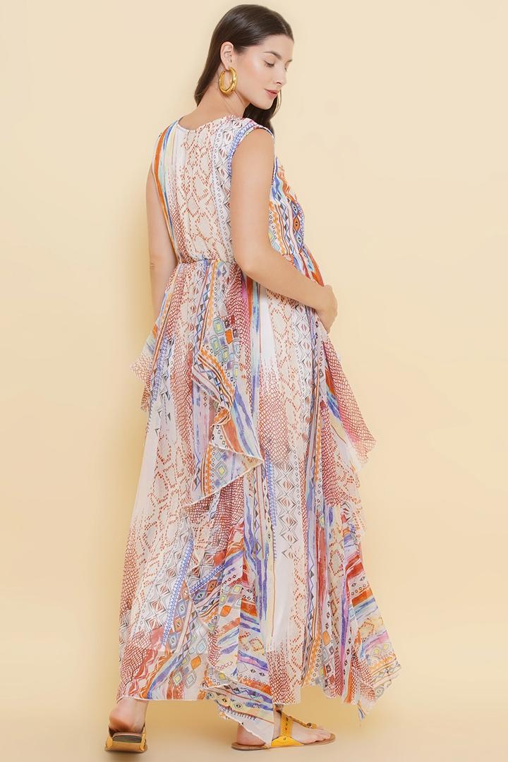 Multi Colored Long Photoshoot Dress