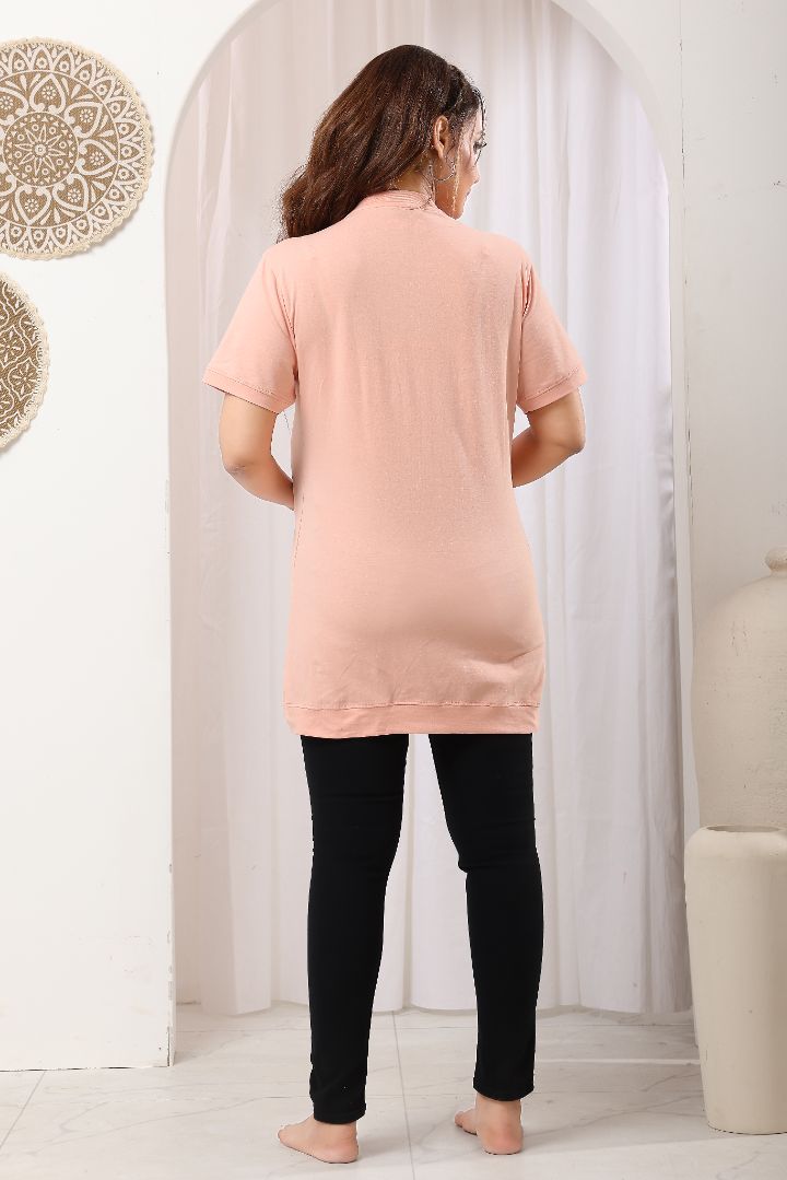 Old Rose Maternity Feeding Top