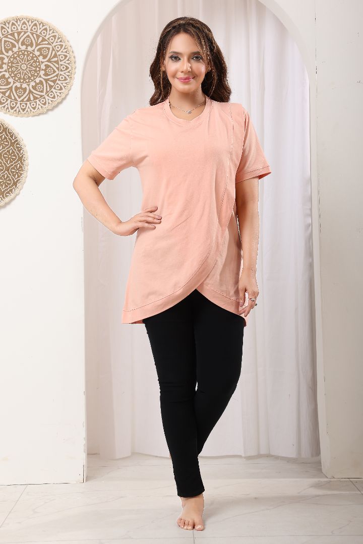 Old Rose Maternity Feeding Top
