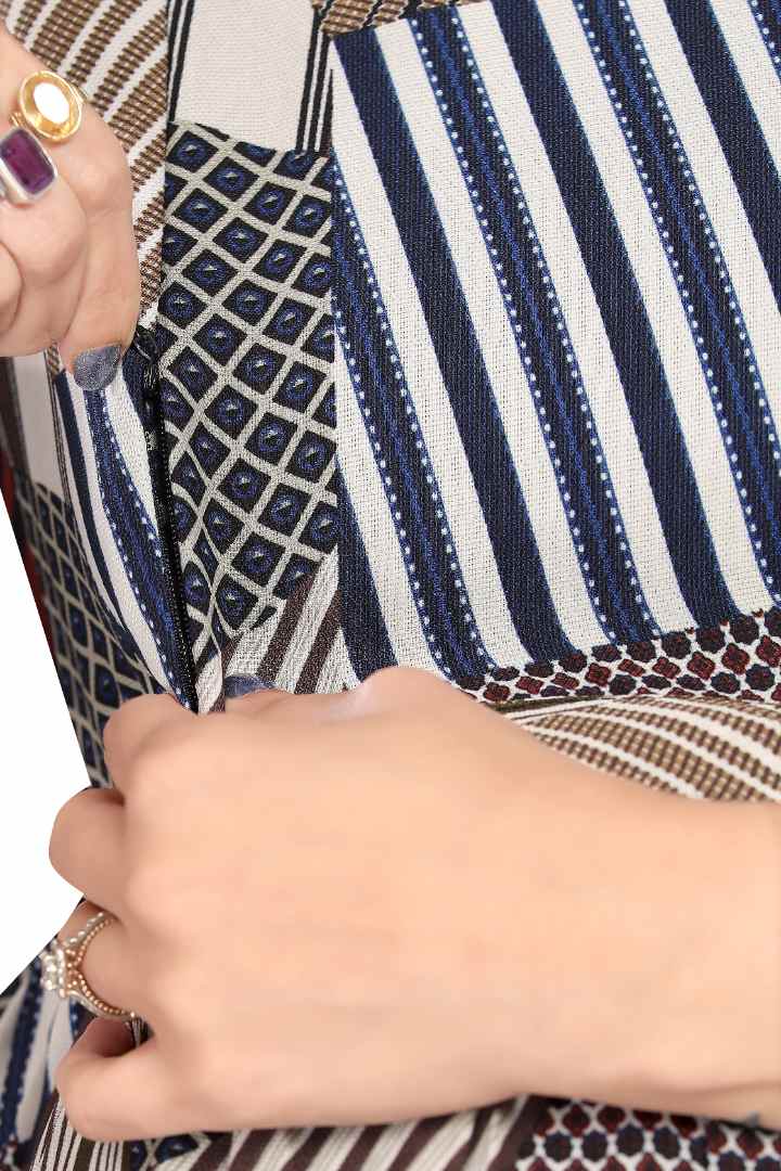 Kaleidoscopic Print Maternity Feeding Dress