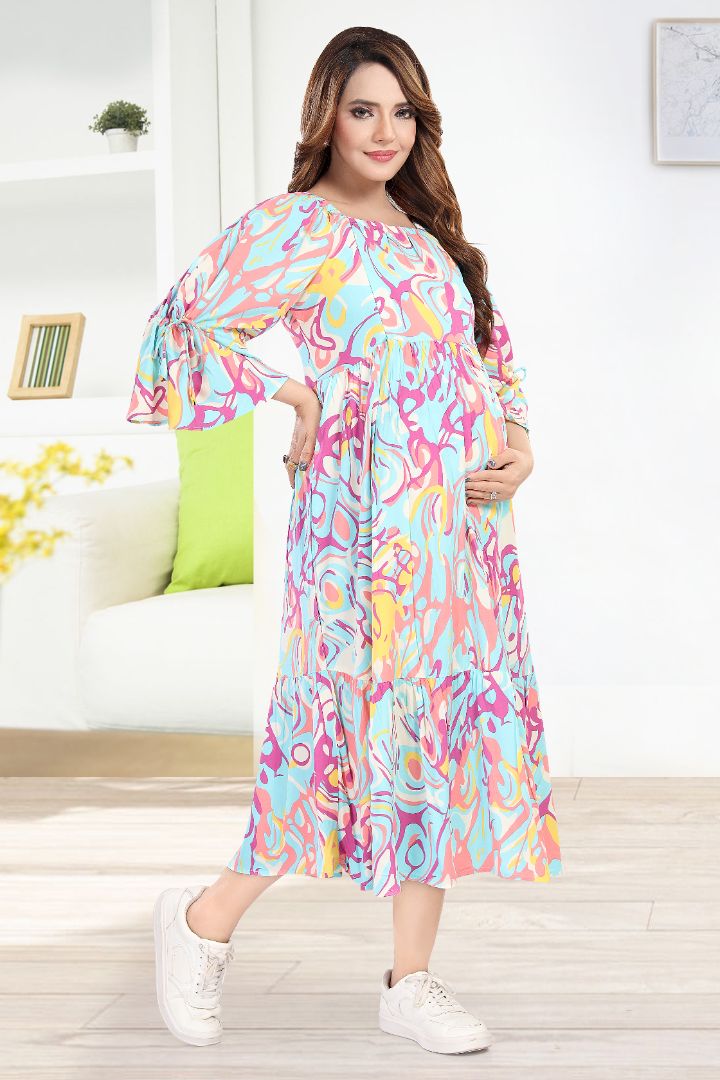 Tinted Purple Effect Feeding Dress