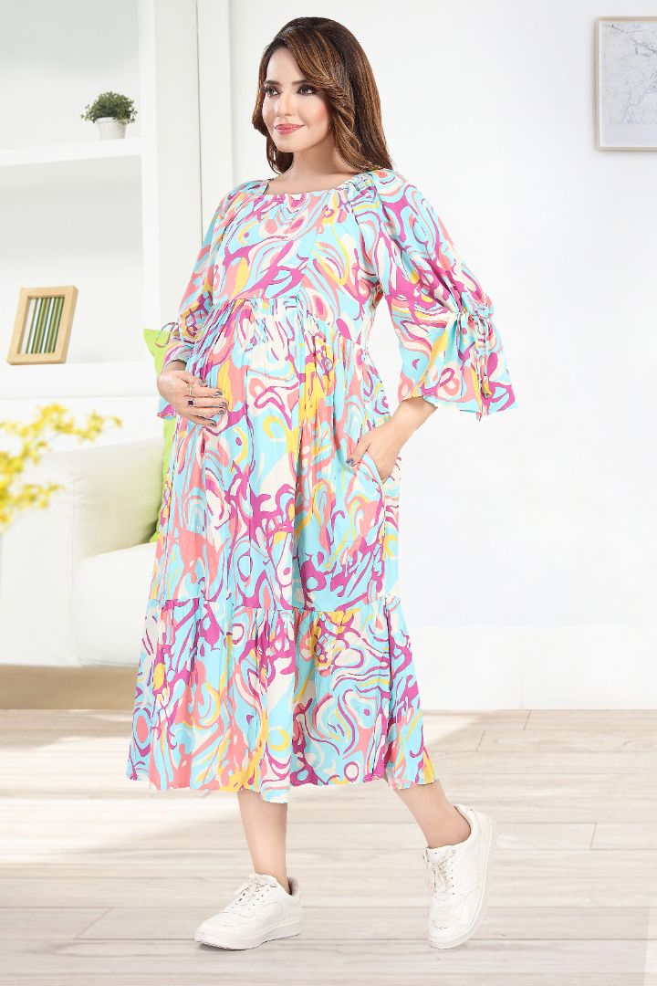 Tinted Purple Effect Feeding Dress