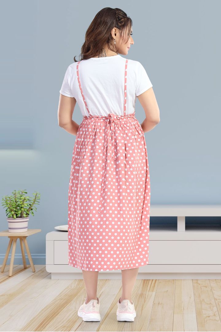 Candy Pink Polka Maternity Dress