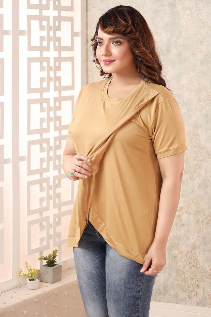 Cross Over Brown Feeding Top