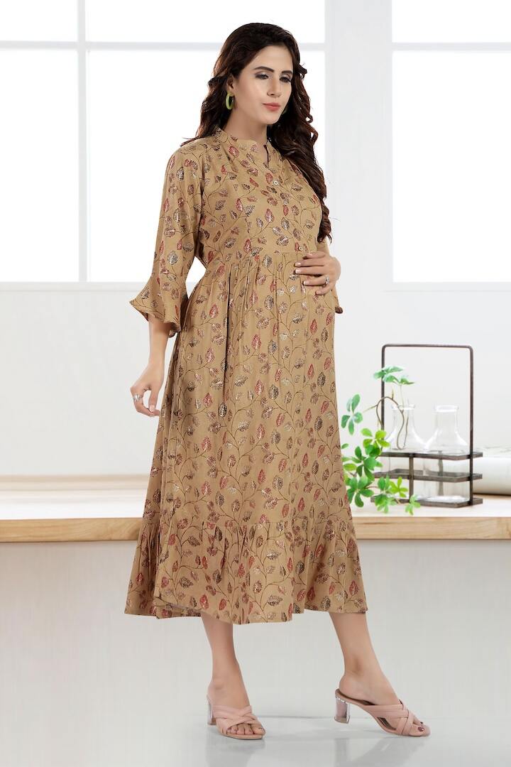 Chikoo Colored Nursing Dress