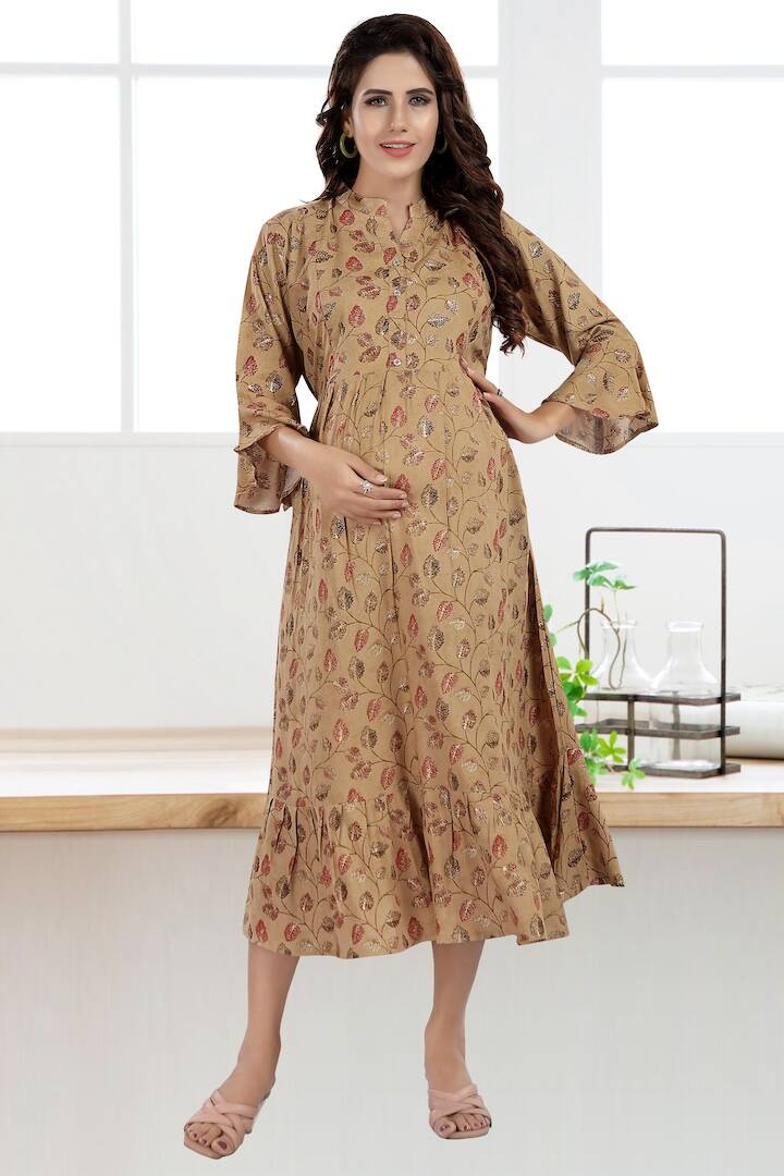 Chikoo Colored Nursing Dress