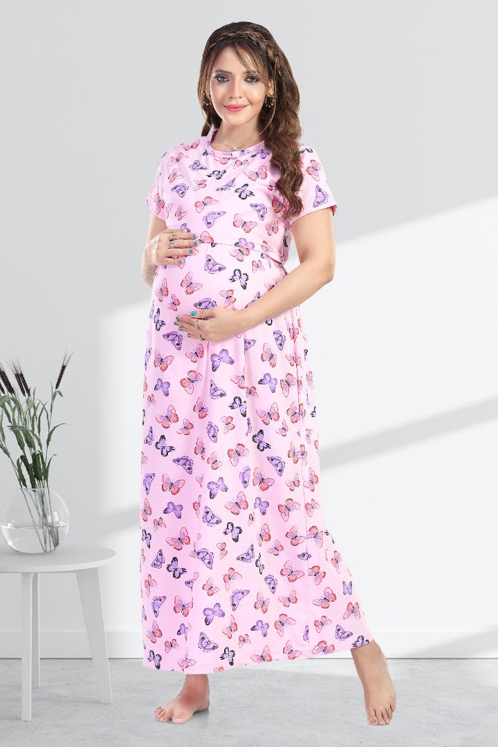Baby Pink Butterfly Feeding Nightie