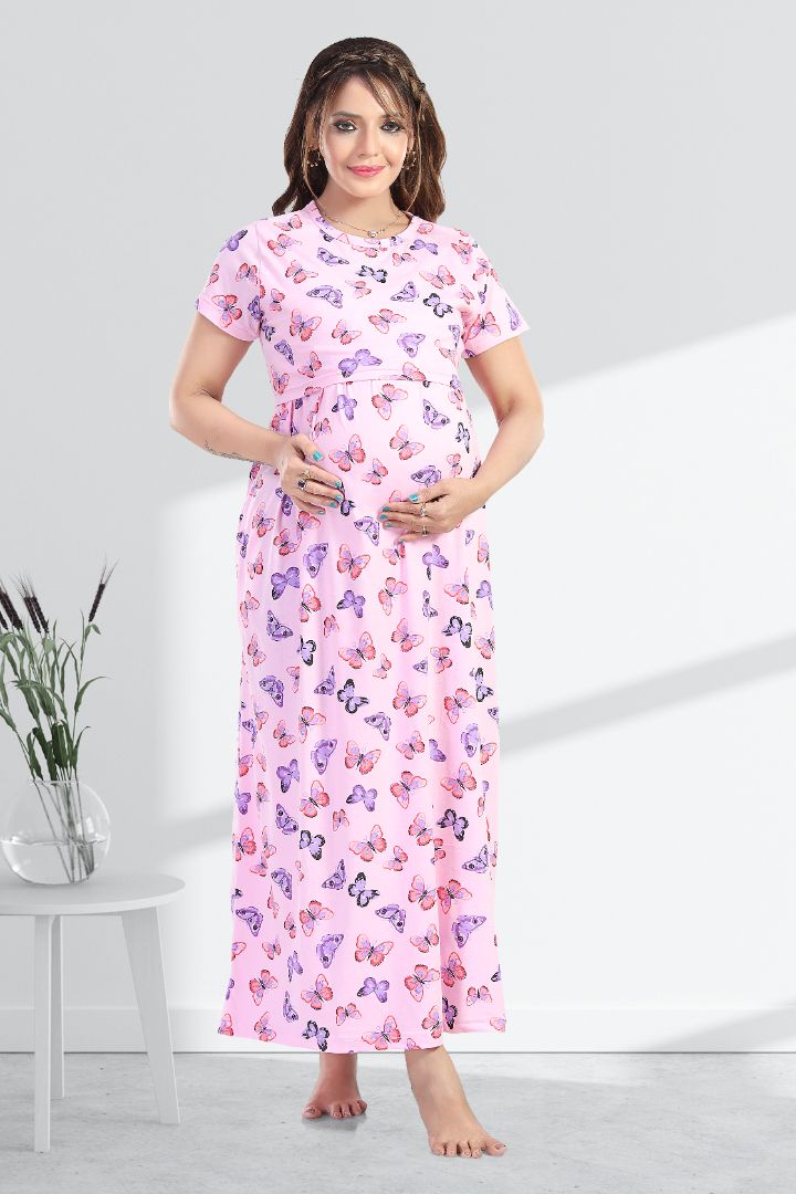 Baby Pink Butterfly Feeding Nightie