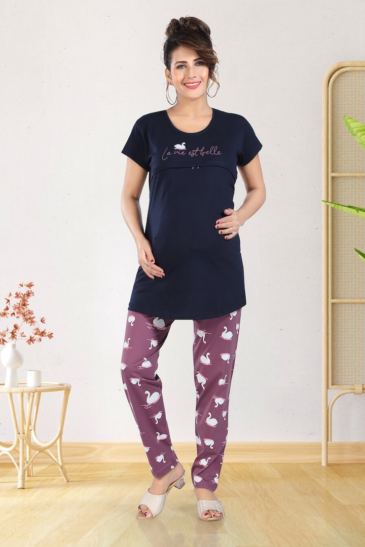 Printed Feeding Pyjama Set