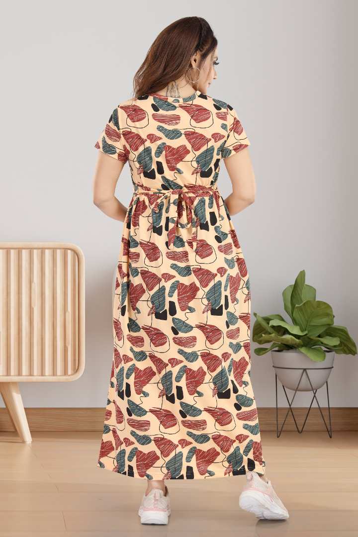 Mosaic Printed Zipless Feeding Dress