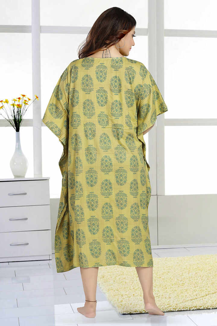 Lemon Yellow Freesize Nursing Kaftan