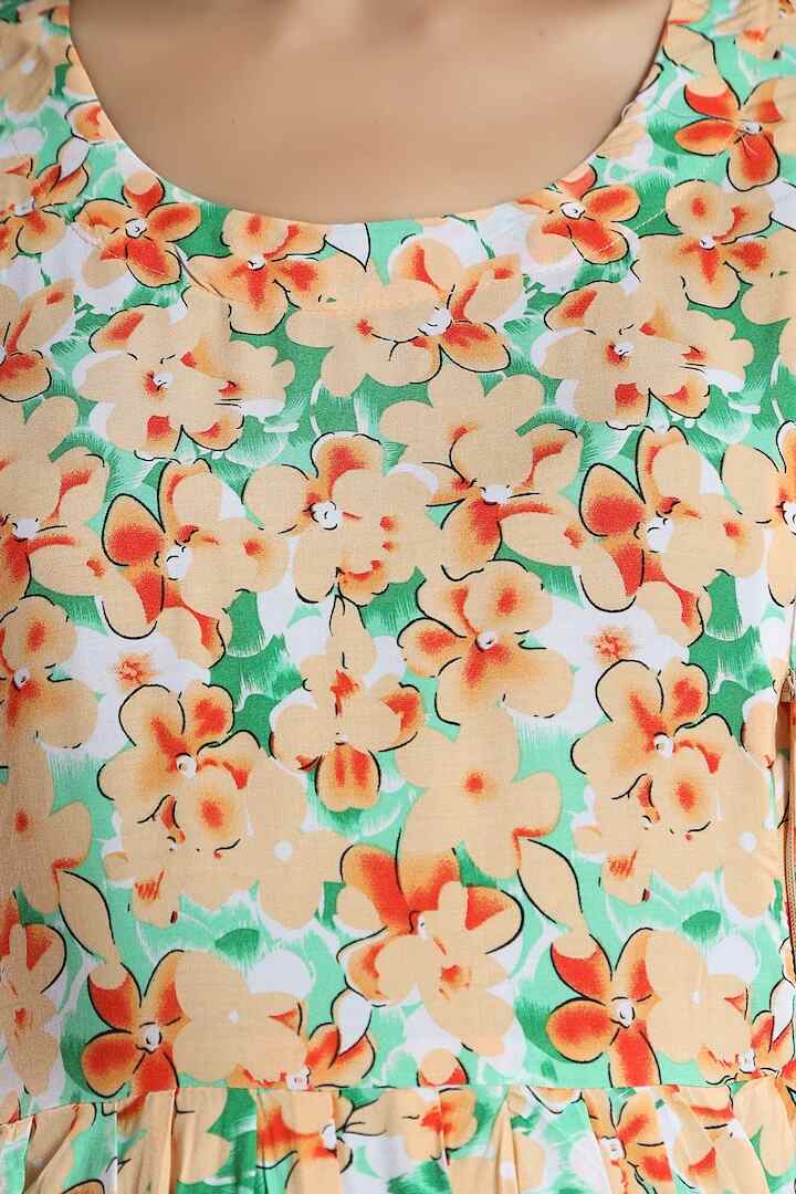 Peach Floral Feeding Dress