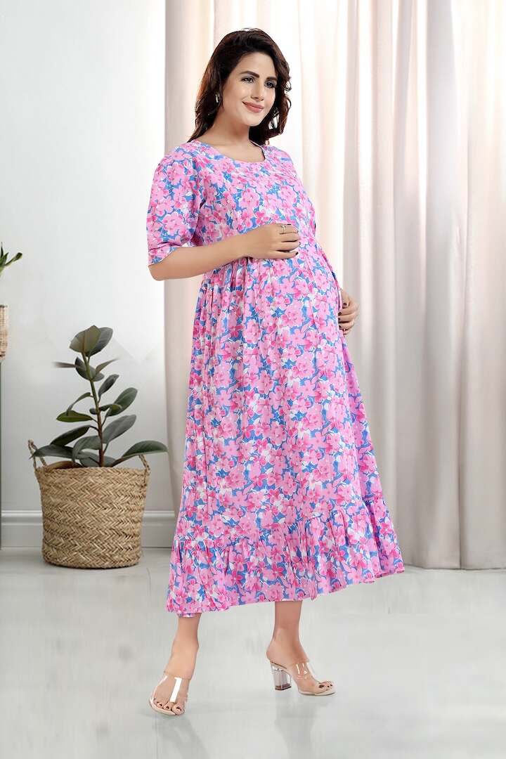 All over Floral Print Feeding Dress