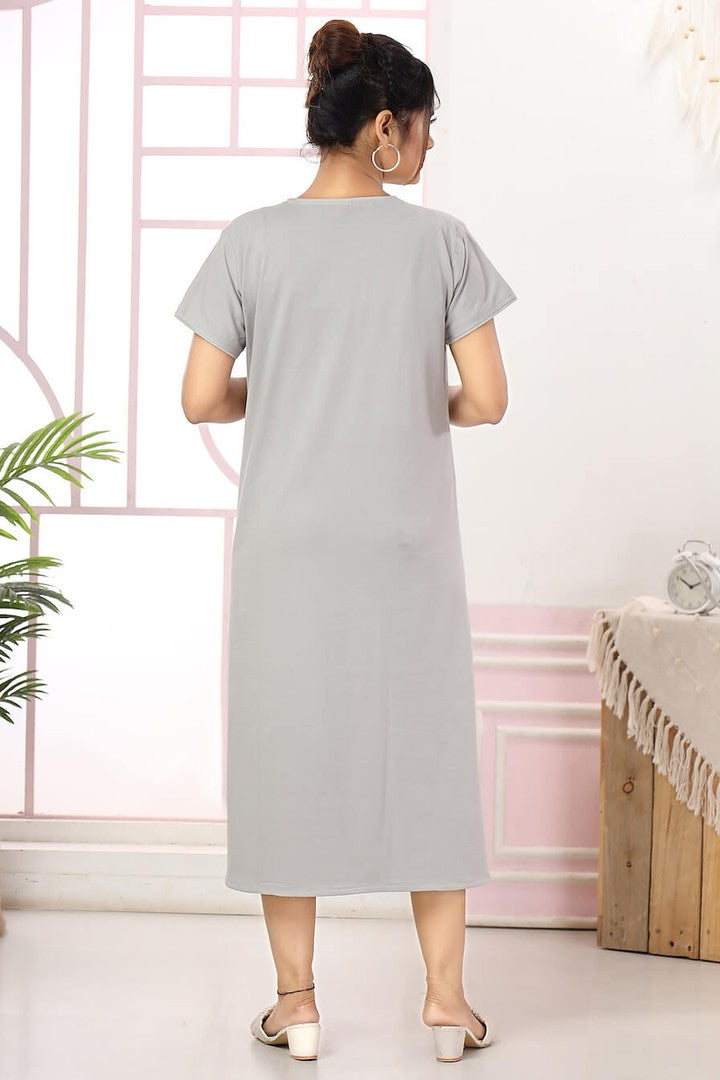 Grey Graphic Feeding Nightie