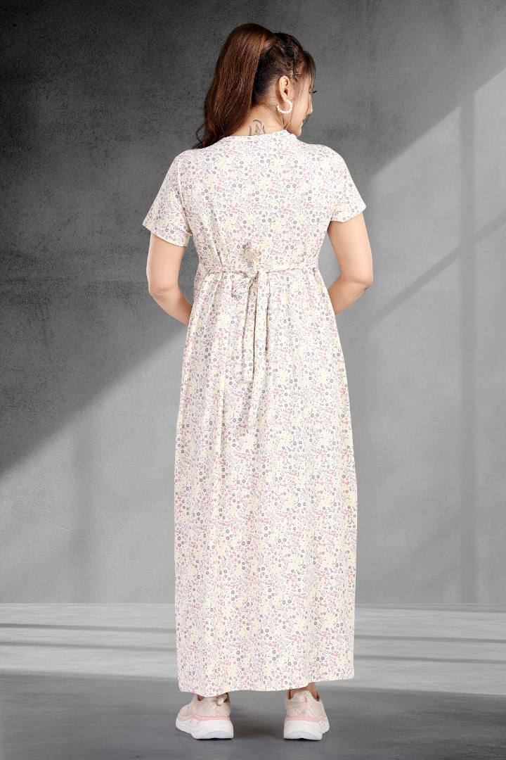 Ditsy Printed Maternity Zipless Nightie