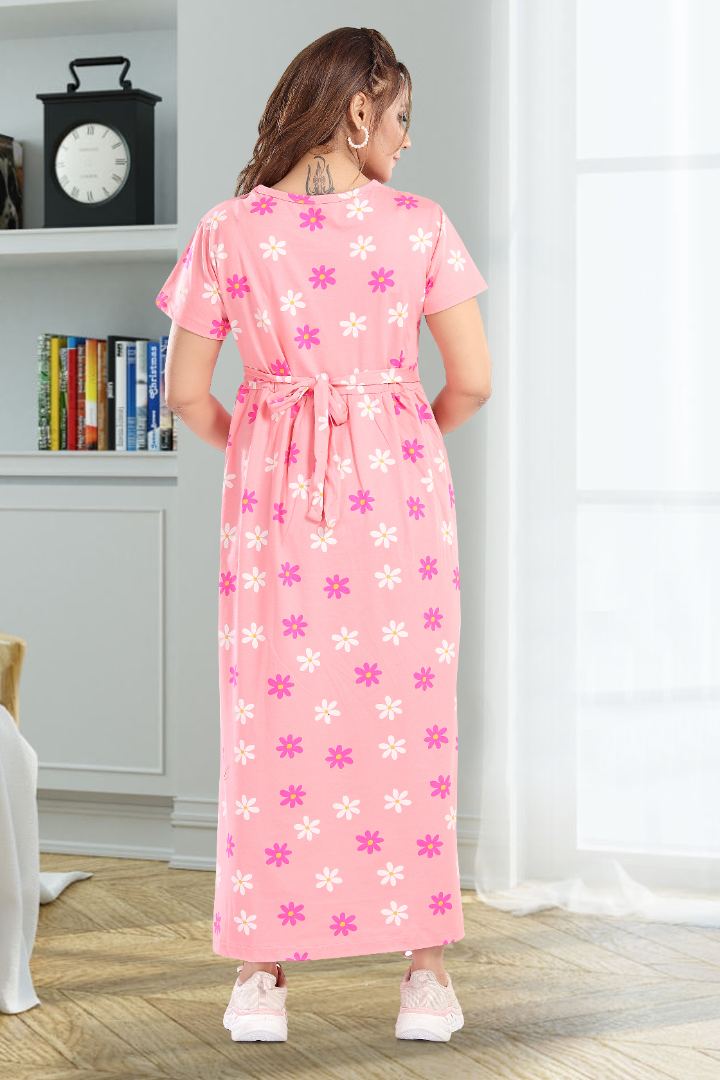 Pink Berry Lush Printed Zipless Feeding Nightie