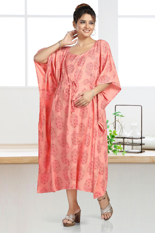 Pink Feeding Freesize Kaftan