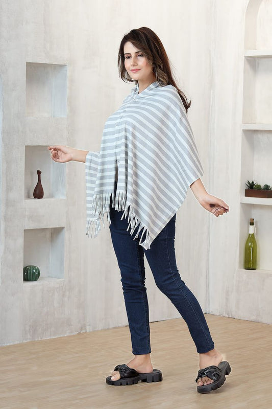 Striped Maternity Shawl