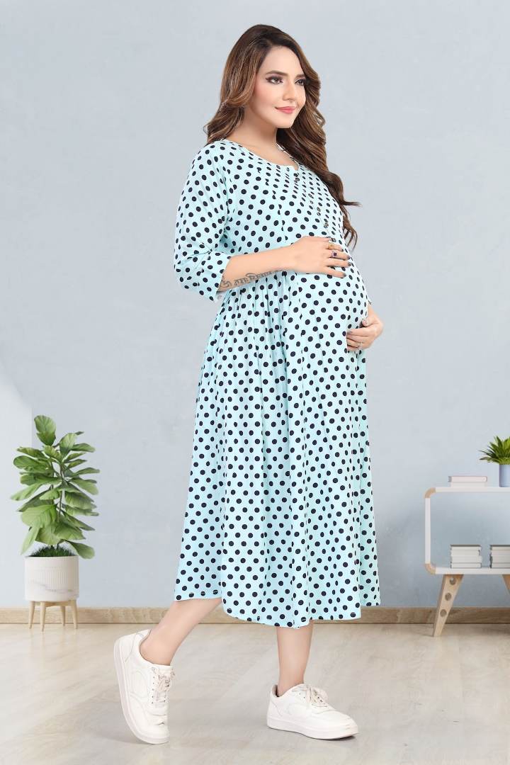 Zenith Blue Polka Dot Feeding Dress