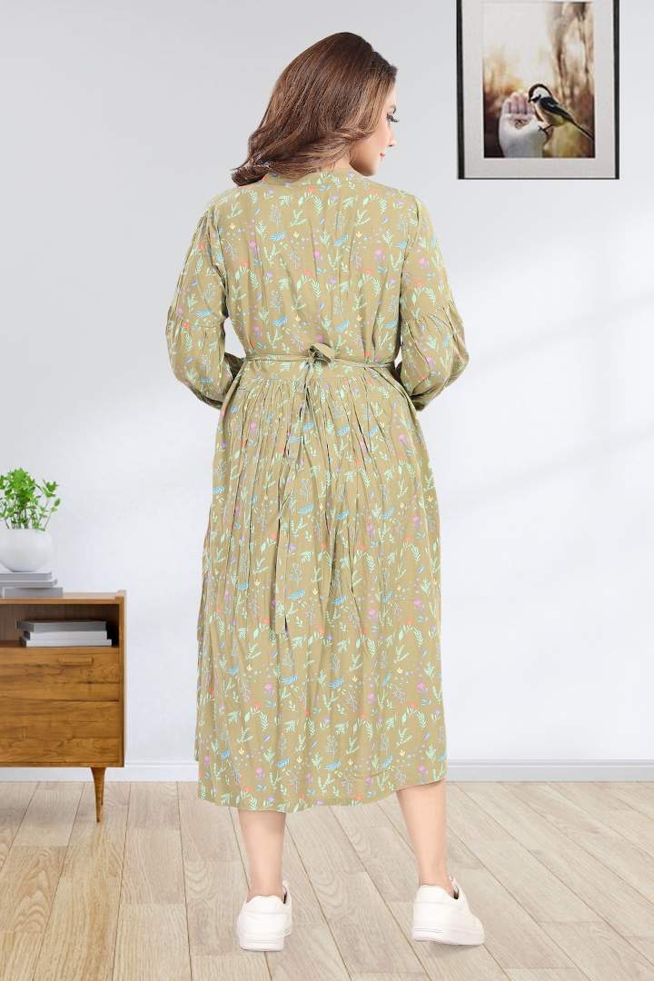 Seafoam Maternity Feeding Dress