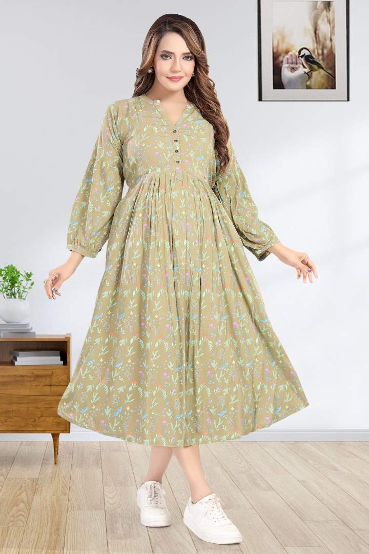 Seafoam Maternity Feeding Dress