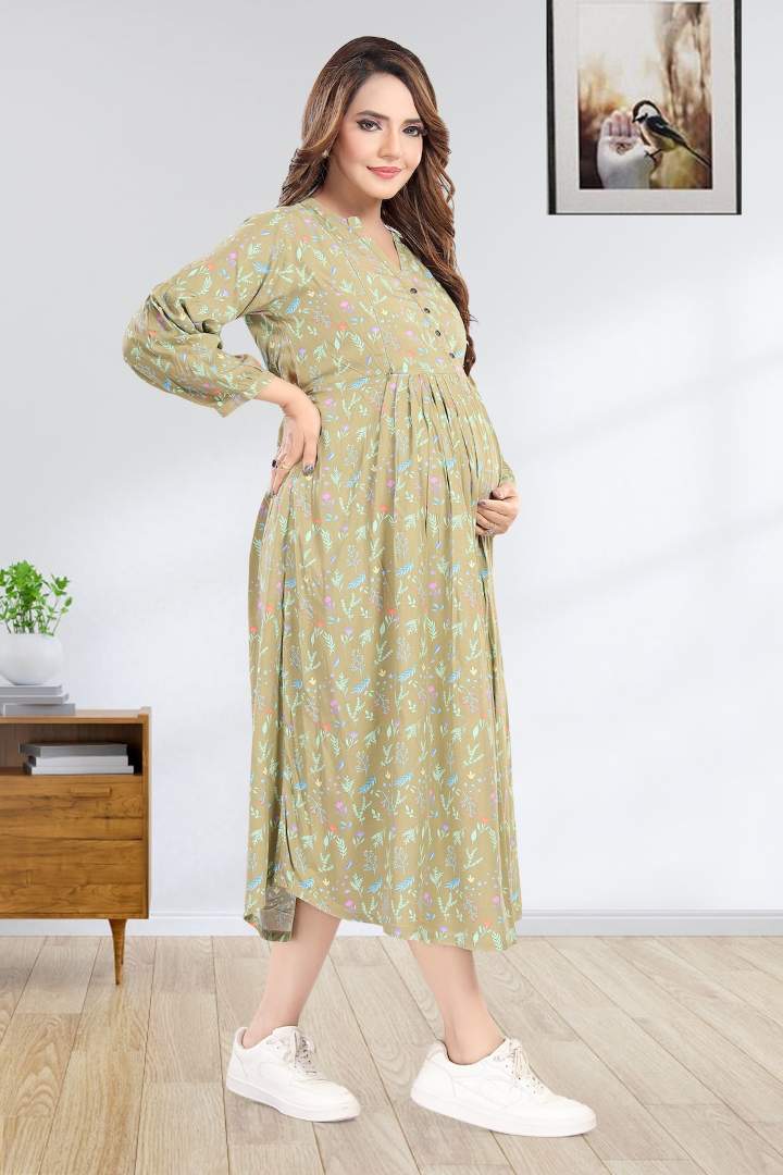 Seafoam Maternity Feeding Dress