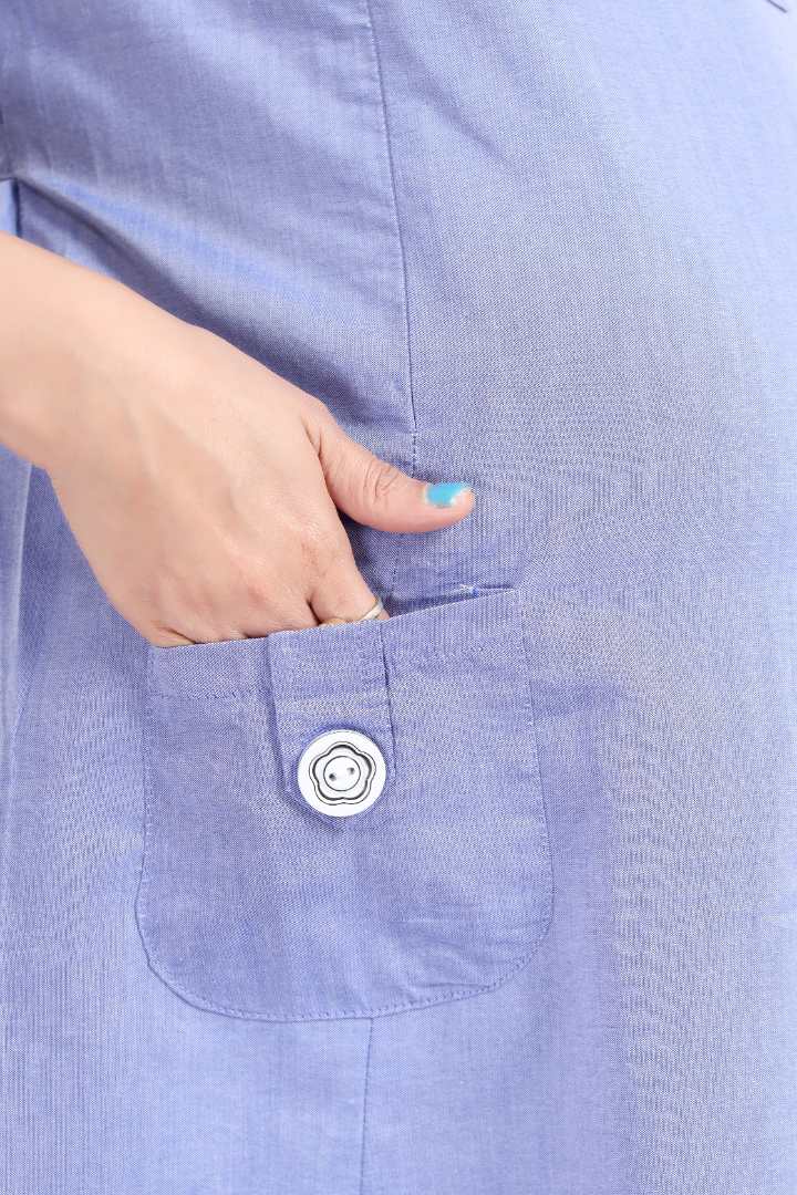 Denim Blue Pinafore Feeding Dress