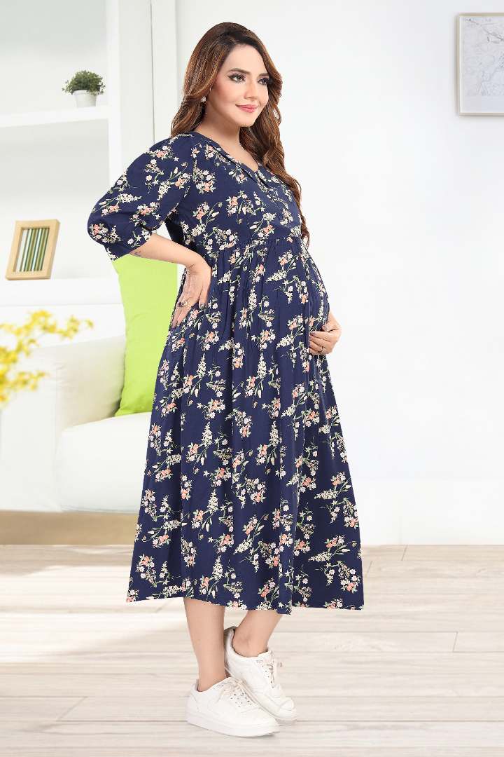 Night Sky Maternity Feeding Dress