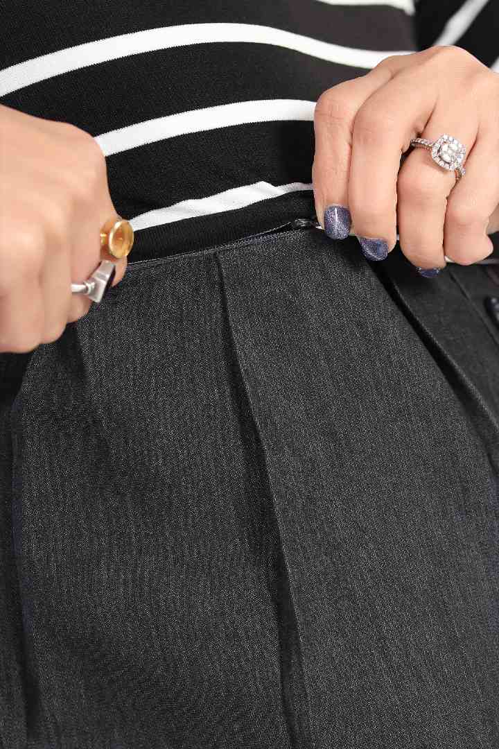 Greyish Black Maxi Feeding Dress
