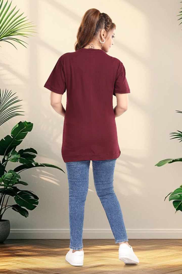 Sangria Red Cross Over Zipless Top