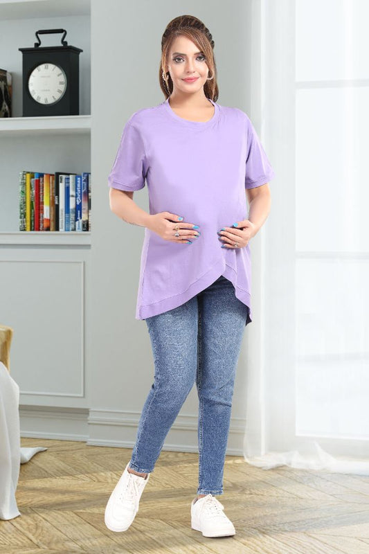 Lilac Cross Over Zipless Feeding Top