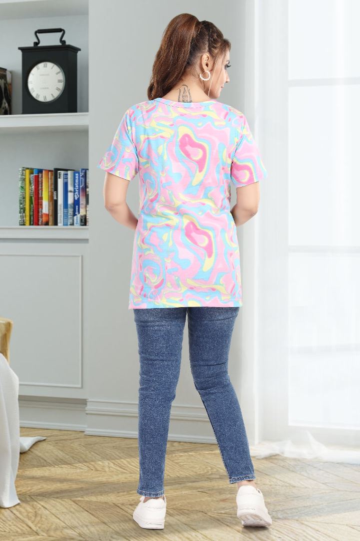 Marble Print Zipless Feeding T shirt