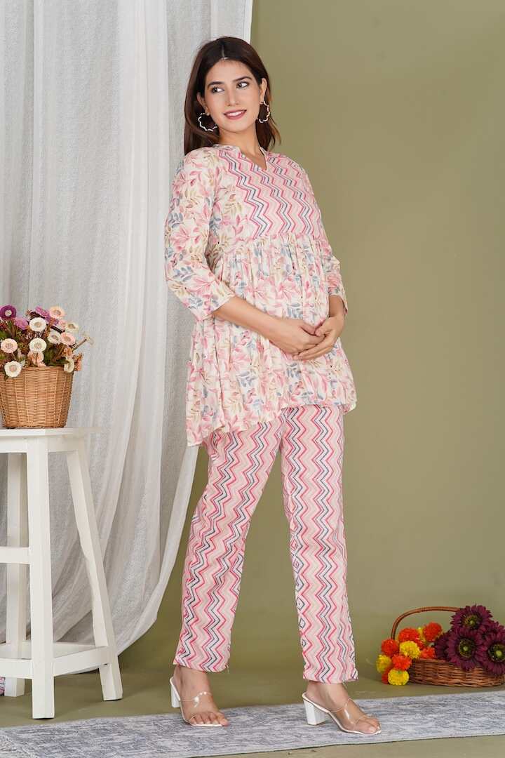 Leafy Pink Postpartum Nursing Set